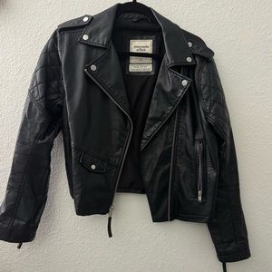 Abercrombie & Fitch Vegan leather jacket size L